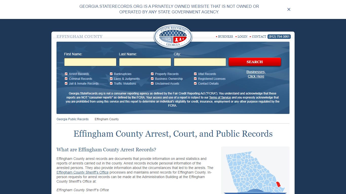 Effingham County Arrest, Court, and Public Records